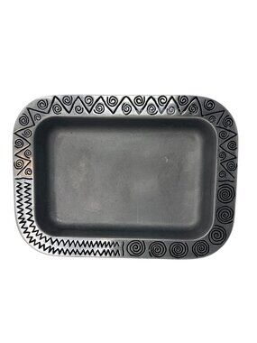 2 Qt Rectangular Baker No Liner Reggae Wilton Armetale Hollowware Cast Aluminum